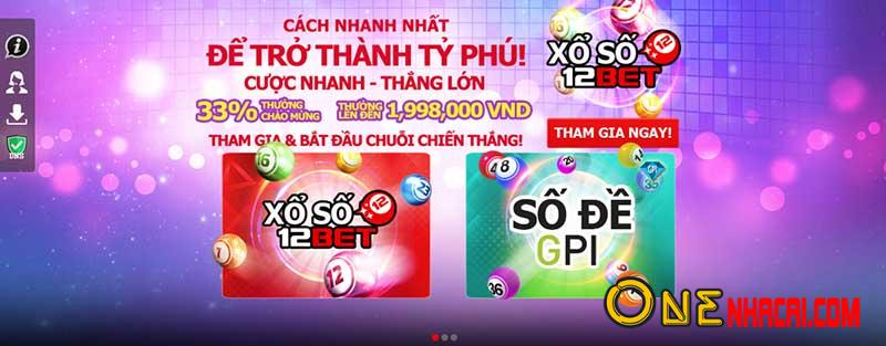 xổ số trực tuyến tại 12Bet