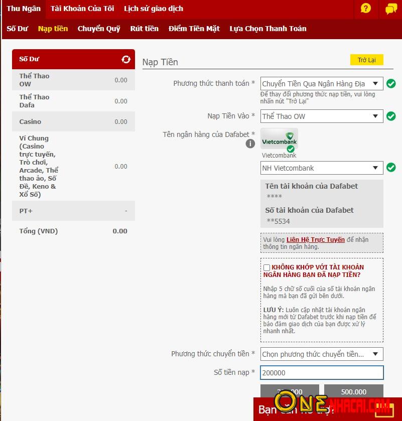Nạp tiền vào nhà cái khá phức tạp