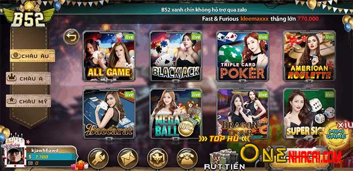 live casino tại B52