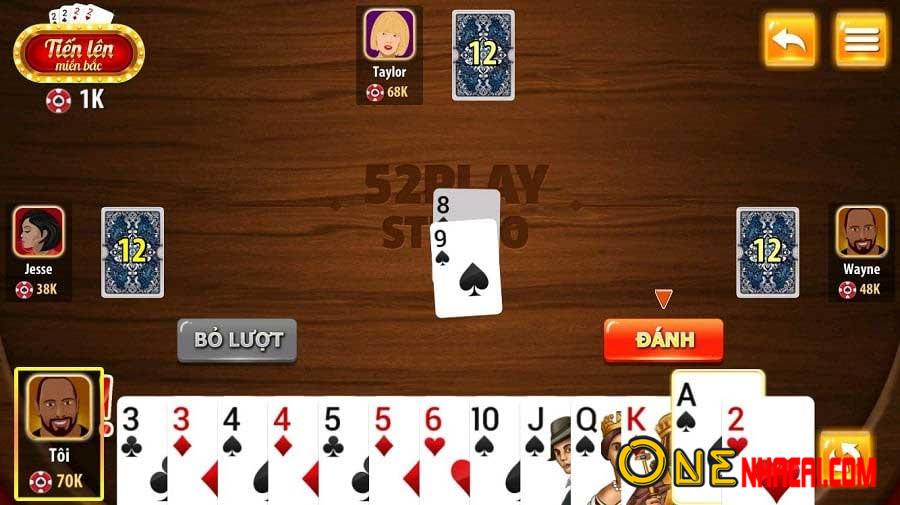 Tiến lên trong cổng game bài đổi thưởng