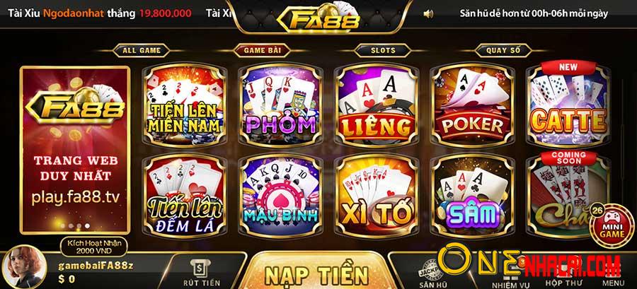 Fa88 - Đăng cấp game bài đổi thưởng uy tín