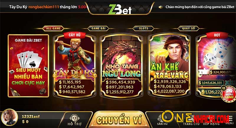 Cổng game trò chơi Zbet