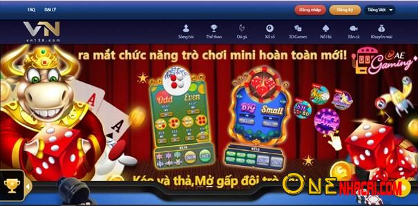 Giao diện nhà cái bắt mắt VN138