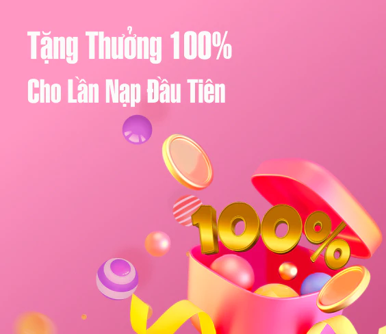 Thưởng 100% cho lần nạp đầu tiên