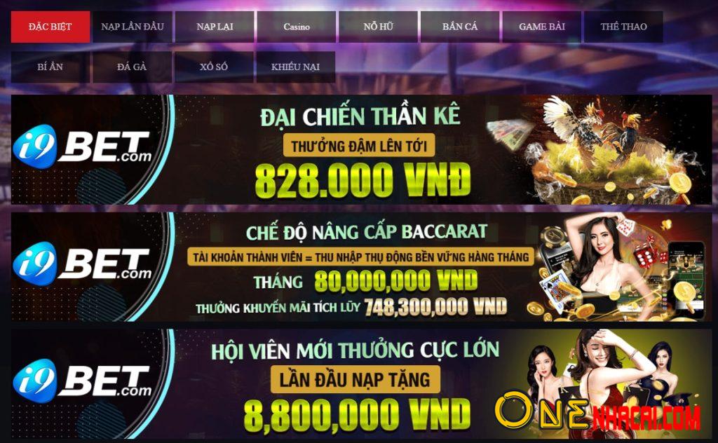 Khuyến mãi cực khủng và nhiều tại i9Bet