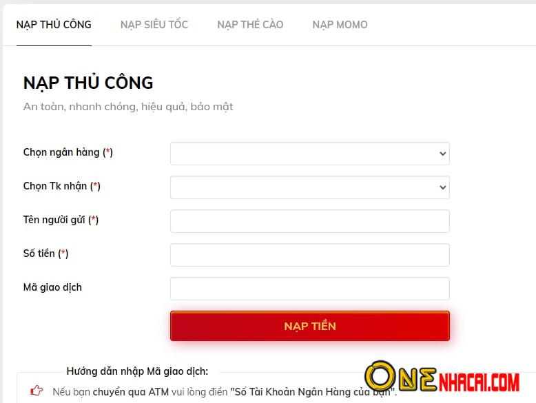 Nạp tiền vào nhà cái lode88 có dễ không